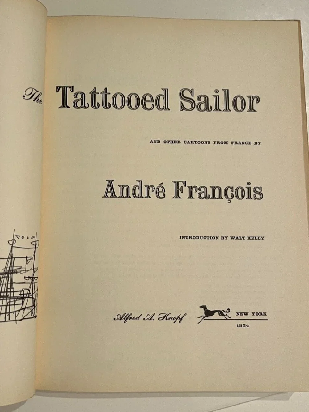 The Tattooed Sailor Book Andre Francois (1953) Possible Signature
